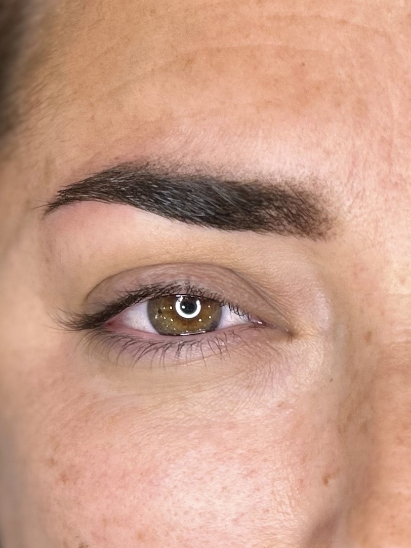 Resultado de micropigmentación de cejas Powder